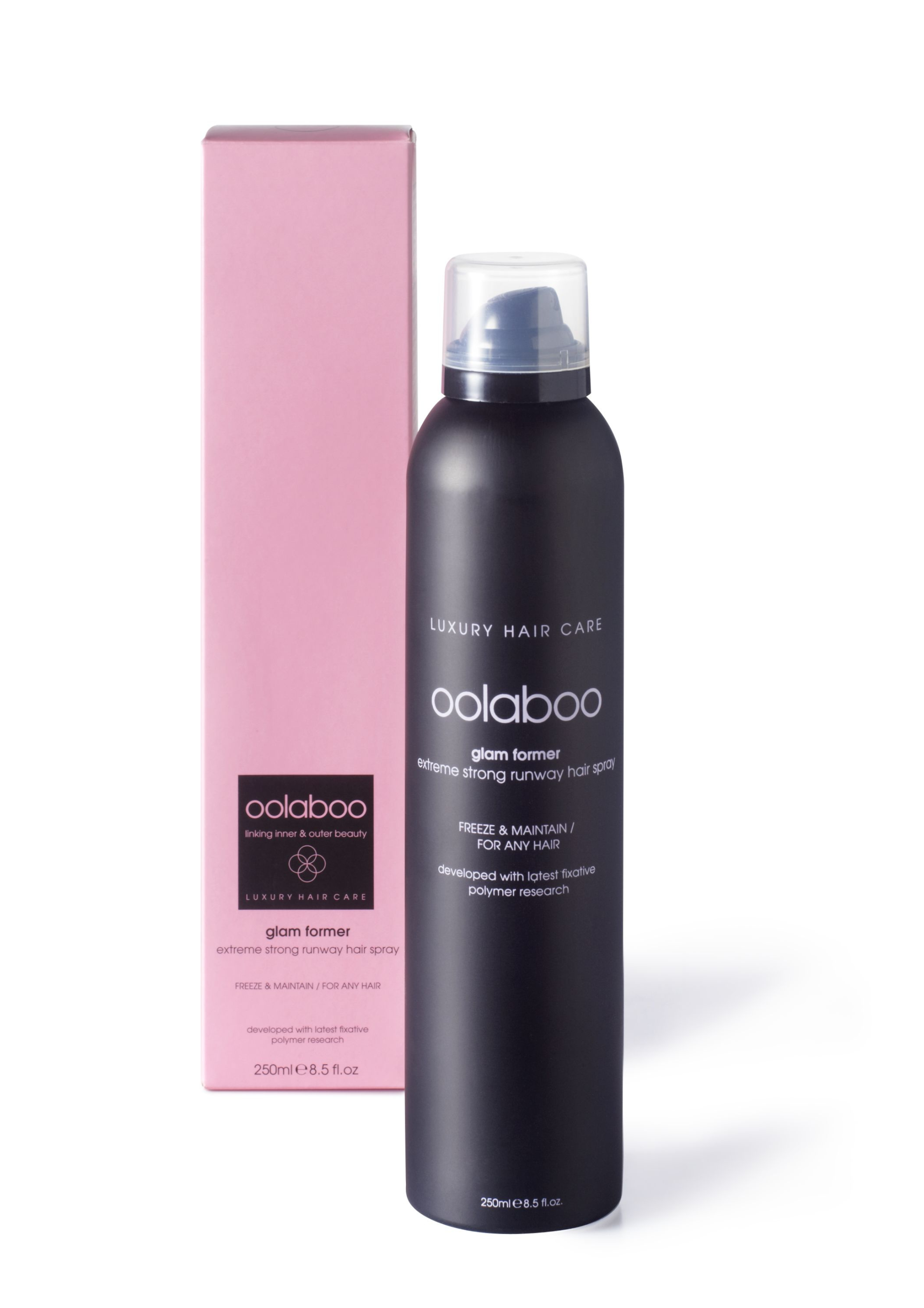 An extra strong, fixing and lightweight hairspray that is easy to brush out. Recommended for all hair types. This product is 100% vegan, free of parabens, sulphates (SLS/SLES) and mineral oils.